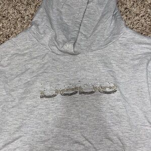 Bebe Light Gray Casual Hoodie